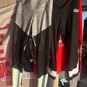 2- VS PINK ULTIMATE/ BONDED  LEGGINGS SZ LG